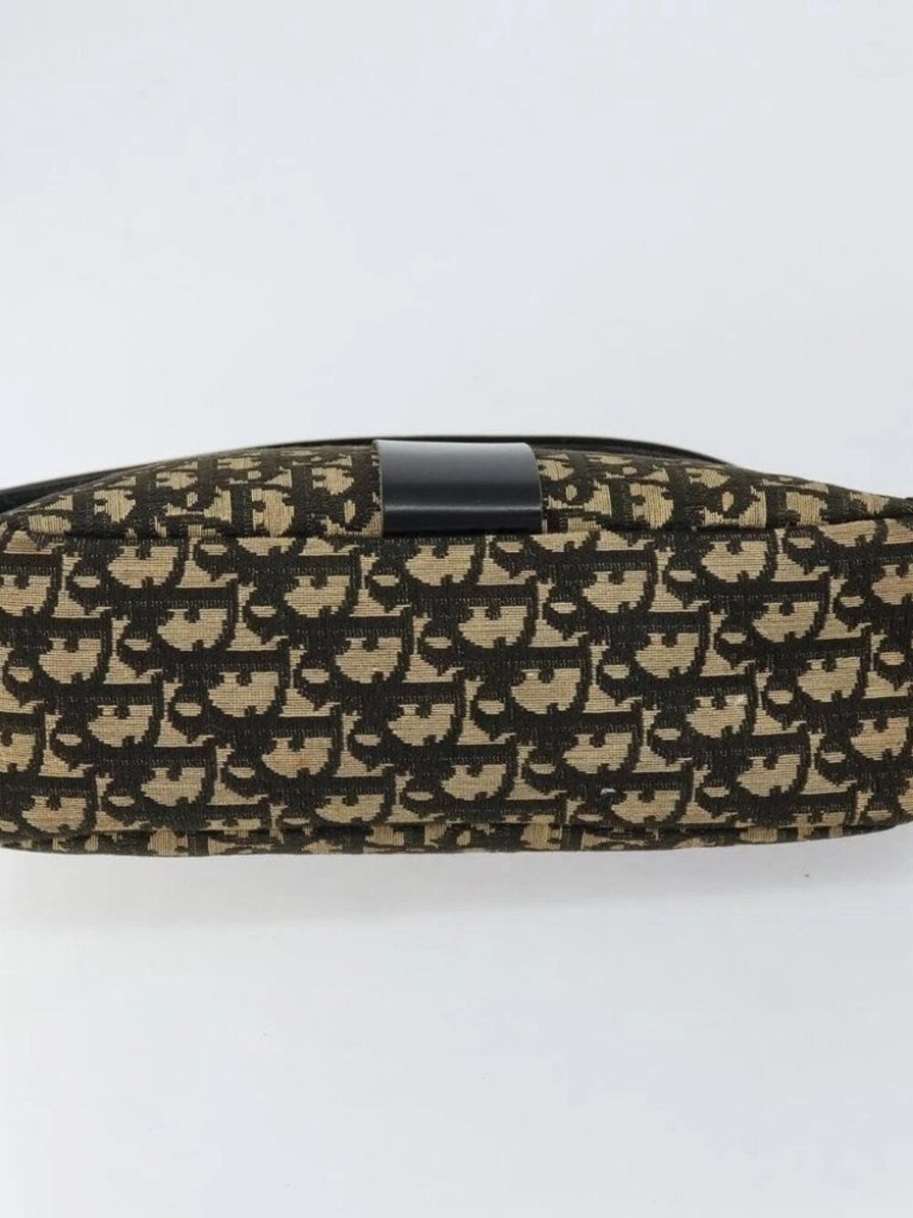 Christian Dior Trotter Canvas Shoulder Bag Navy Gold Auth - Picture 7 of 16